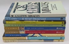 9 C.S. Lewis Books Four Loves Grief Observed Miracles Problem of Pain Poems comprar usado  Enviando para Brazil
