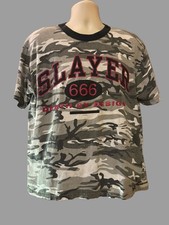 Usado, Camiseta Slayer Camouflage 666 Death By Design Tour tamanho XL caveira e ossos comprar usado  Enviando para Brazil