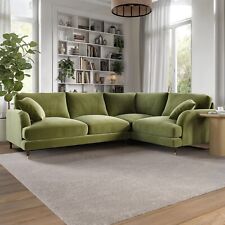 Olive green velvet for sale  HUDDERSFIELD