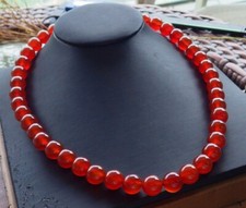 1 peça colar de contas de círculo redondo de jade ágata vermelha 12 mm 20 polegadas 324022 comprar usado  Enviando para Brazil