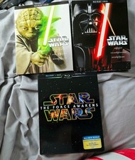 Star Wars I II III IV V VI Trilogies Blu Ray and the Force Awakens Blu Ray comprar usado  Enviando para Brazil