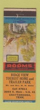 Capa Matchbook - Ridge View Tourist Home Trailer Park Chattanooga TN, usado comprar usado  Enviando para Brazil