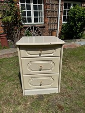 Laminate white bedside for sale  BARNET