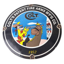 Placa de porcelana vintage Colt revólveres - Armas de fogo placa de bomba de gás comprar usado  Enviando para Brazil