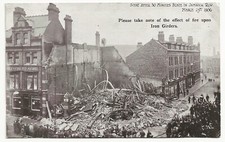 1906 postcard fire for sale  LONDON