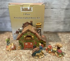 Harvest Bounty 5 peças conjunto de casa iluminada por porcelana The Squire’s Barn #25086 comprar usado  Enviando para Brazil