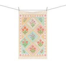 Toalha de mão sutil Trump flor, vintage boho floral cozinha banheiro decoração, usado comprar usado  Enviando para Brazil