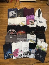 LOTE 22 Camisas Vintage Anos 80 Anos 90 Y2K Pacote Atacado Música Harley Nature e Mais, usado comprar usado  Enviando para Brazil