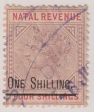 Natal Revenue, 1901, podatkowa, tymczasowa dopłata, kolonialna, 1/- na 4/- na sprzedaż  PL