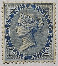 INDIA VICTORIA CLASSICS SUPERB 1865 1/2a Blue Elephant Wmk Orig Gum. €50. SG54 comprar usado  Enviando para Brazil