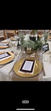 Gold charger plates for sale  LEEDS