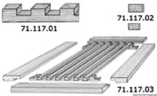 Listello rettangolare teak usato  Arezzo