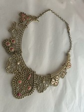 Gold pink necklace for sale  NEWCASTLE UPON TYNE