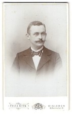 Fotografia Fritz Ette, Eisleben, Bahnhofstr. 18, portret czarującego młodego człowieka  na sprzedaż  Wysyłka do Poland