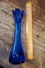 Vaso de vidro azul cobalto vintage pétala suspensa, usado comprar usado  Enviando para Brazil