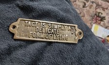 Humorous brass plaque for sale  WIGTON