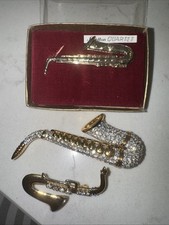 Vintage saxophone brooches for sale  CROOK