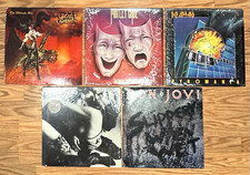 Lot 5 Vinyl LP Rock 1980 Ozzy Ozbourne Motley Crue Def Lep Scorpions Bon Jovi comprar usado  Enviando para Brazil