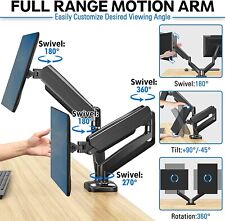 MOUNTUP Dual Monitor Stand Totalmente ajustável Gas Spring Dual Monitor Mount Mon... comprar usado  Enviando para Brazil
