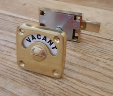 INDICADOR DE TRAVA DE PORTA DE BANHEIRO VINTAGE LATÃO VAGO ENGAJADO PARAFUSO DESLIZANTE comprar usado  Enviando para Brazil