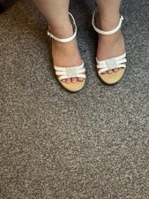 Sandals white scrappy for sale  CHATHAM