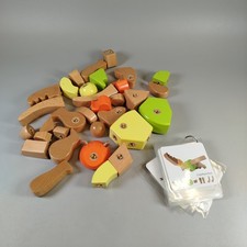 Holzbauklötze set dinosaurier gebraucht kaufen  Berlin