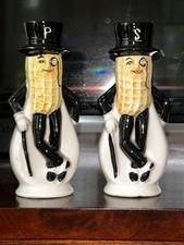 Agitadores de sal e pimenta vintage Mr Peanut (conjunto) de cerâmica feitos no Japão  comprar usado Agitadores de sal e pimenta vintage Mr Peanut (conjunto) de cerâmica feitos no Japão  comprar usado  Enviando para Brazil