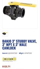 VSFMT300FP Banjo Válvula de Esfera Porta Completa 3" FP Adaptador Macho x 3" Macho NPT, 100 PSI, usado comprar usado  Enviando para Brazil