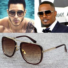 Óculos de sol quadrado clássico retrô masculino feminino hip hop sombra óculos de sol tamanho grande comprar usado  Enviando para Brazil