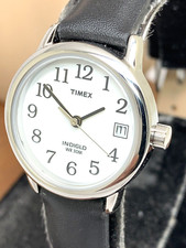 Relógio feminino Timex T2H331 Indiglo pulseira de couro preto quartzo data pequena 25mm comprar usado  Enviando para Brazil