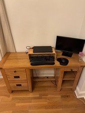 Solid oak desk for sale  RUGBY