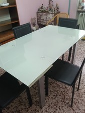 Tavolo vetro acciaio usato  Torino