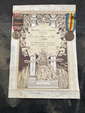Diploma medaglie guerra usato  Viu