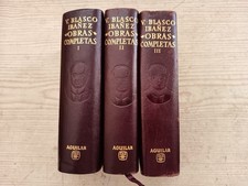 Obras Completas - Vicente Blasco Ibañez - 3 Tomos Completa - 1961-1964 - Aguilar, usado comprar usado Obras Completas - Vicente Blasco Ibañez - 3 Tomos Completa - 1961-1964 - Aguilar, usado comprar usado  Enviando para Brazil