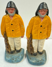 Estatuetas vintage 2 de ferro fundido pescador de lagosta capitão do mar Bookends comprar usado  Enviando para Brazil