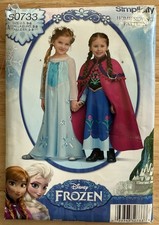 Fantasia infantil padrão simplicidade S0733 A Disney Frozen Anna Elsa idade 3-8 comprar usado  Enviando para Brazil