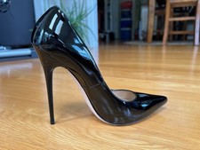 Bombas JIMMY CHOO Anouk couro envernizado preto tamanho 9 IT 39 bom estado usado e bolsa caixa, usado comprar usado  Enviando para Brazil