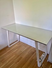 Schreibtisch glas weiß gebraucht kaufen  Landshut
