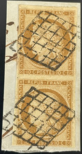 Timbre Paire Verticale Ceres N° 1  TB 4 Belles marges sur Fragment Cote 900 €, usado comprar usado  Enviando para Brazil