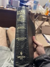 Usado, RARE Nelson 476 NKJV Wide Margin Reference Bible Genuine Leather comprar usado  Enviando para Brazil