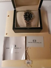 Usado, Modelo de calendário masculino Oceanaut. Relógio azul Aqua One (CAIXA ORIGINAL E PAPÉIS) 💰 comprar usado  Enviando para Brazil