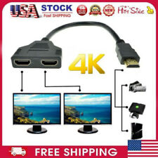 Adaptador divisor de cabo HDMI 4K 2.0 conversor 1 em 2 saídas 1 macho para 2 fêmeas comprar usado  Enviando para Brazil