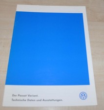 1999 Volkswagen VW Passat Variant folheto de especificações Prospekt DE 06/99 comprar usado  Enviando para Brazil