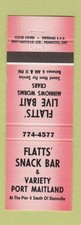Capa Matchbook - Flatts' Snack Bar Variedade Porto Maitland ON vermelha, usado comprar usado  Enviando para Brazil