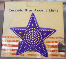 Lâmpada de cerâmica azul barril cracker luz noturna 8 X 8” decoração para casa comprar usado  Enviando para Brazil
