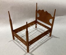 Colchão e colcha de corda primitiva TAMANHO CASA DE BONECAS cama de corda poste alto comprar usado  Enviando para Brazil