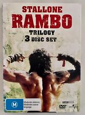 Conjunto Trilogia Stallone Rambo 1 2 3 (DVD + Capa, 2008) 3 Discos Região 4,, usado comprar usado  Enviando para Brazil
