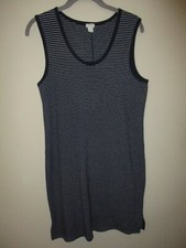 Senhoras J. Vestido justo Crew azul marinho branco malha sem mangas tamanho pequeno comprar usado  Enviando para Brazil