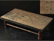 Usado, Qing Dynasty Stool Flower Table Stand cantado INK PAINTING / W 45.5×D 24×H12 [cm] comprar usado  Enviando para Brazil