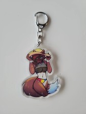 Chaveiro marrom lobo raposa cachorro antro peludo acrílico 1 lado exclusivo arte personalizada verão comprar usado  Enviando para Brazil